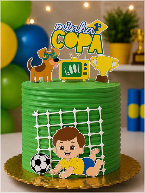 Arquivo de Corte Topo de Bolo Futebol Copa 15