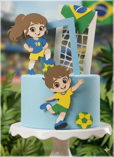 Arquivo de Corte Topo de Bolo Futebol Copa 14