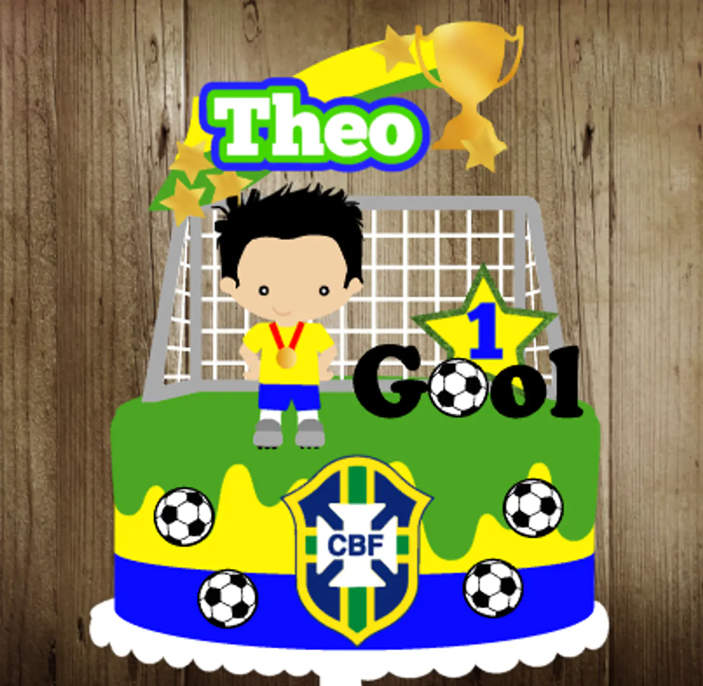 Arquivo de Corte Topo de Bolo Futebol Copa 118 1