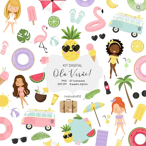 Kit Digital Olá Verão 66