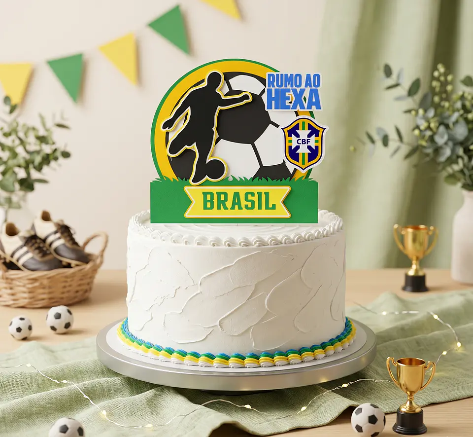 Arquivo de Corte Topo de Bolo Futebol Copa 52 1