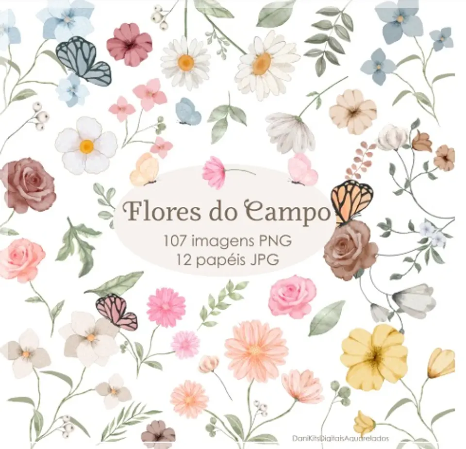 Kit Digital Flores do Campo 8 1
