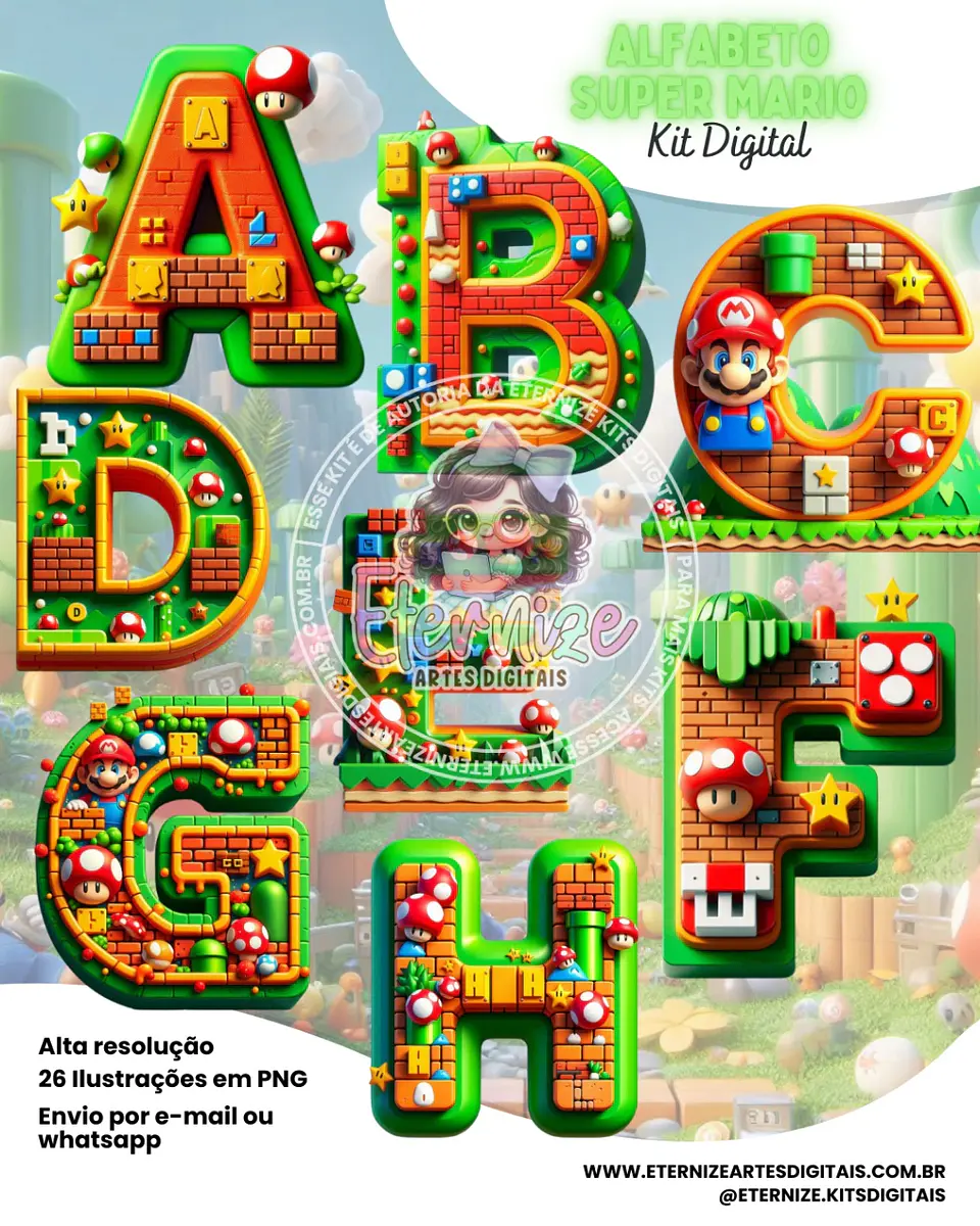 Kit Digital Alfabeto Mario 13 1