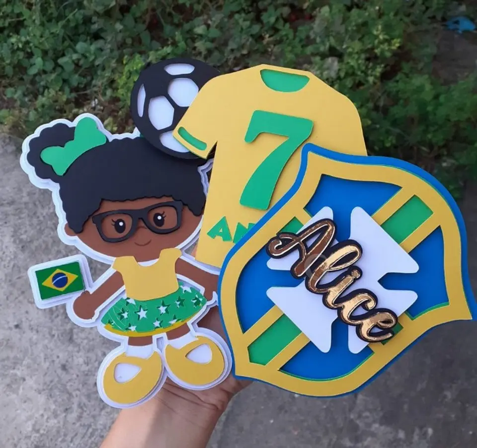Arquivo de Corte Topo de Bolo Futebol Copa Menina 74 1