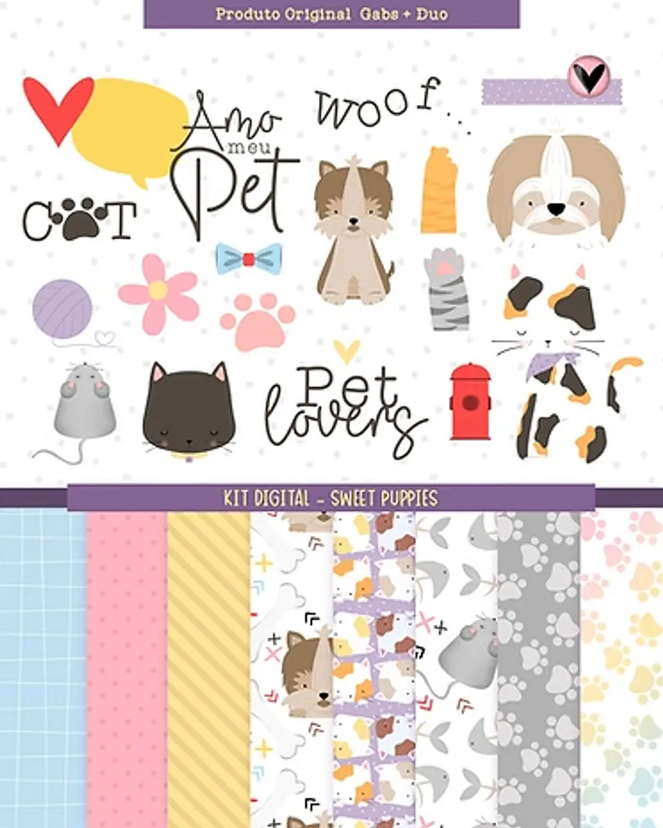 Kit Digital Coleção Cachorrinhos Fofos Kit Digital 13 1