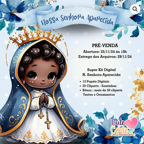Kit Digital Santinha Nossa Senhora Aparecida 13