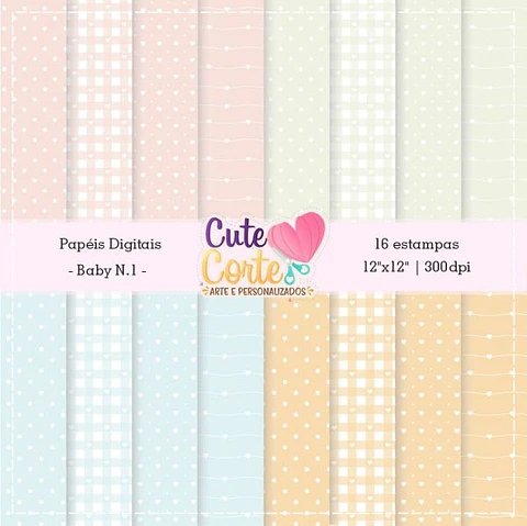 Kit Digital Papeis Baby 10