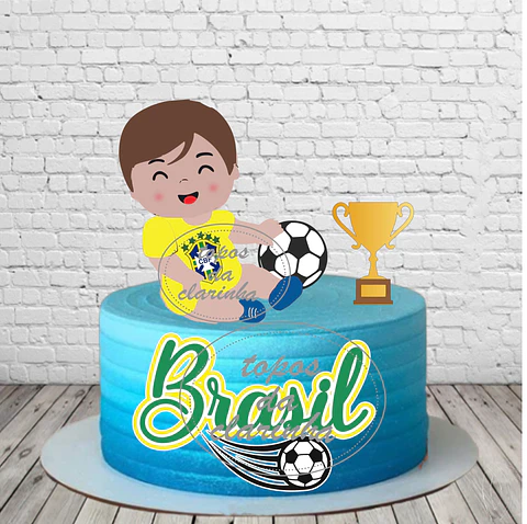 Arquivo de Corte Topo de Bolo Futebol Copa Baby 30