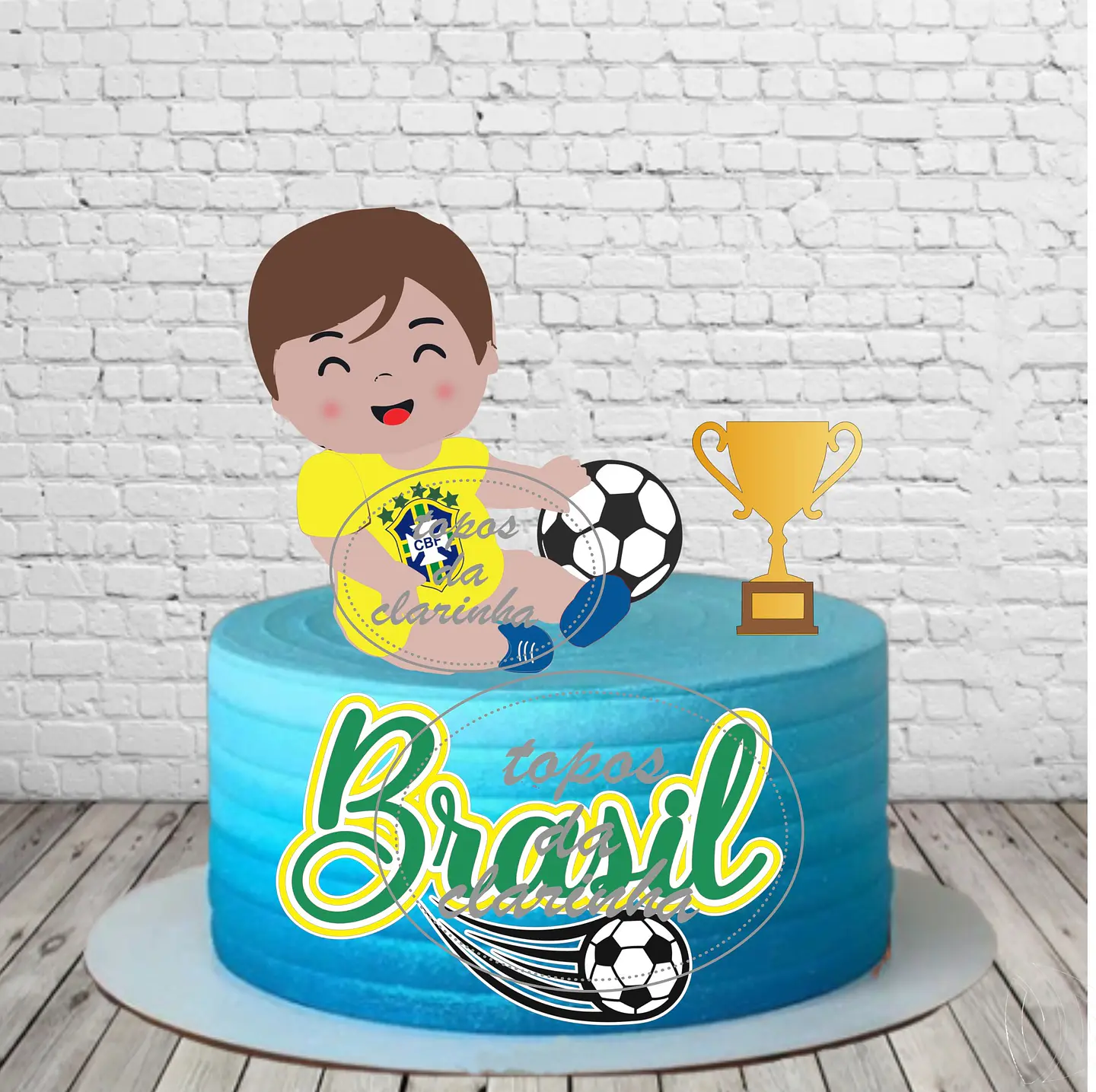 Arquivo de Corte Topo de Bolo Futebol Copa Baby 30 1