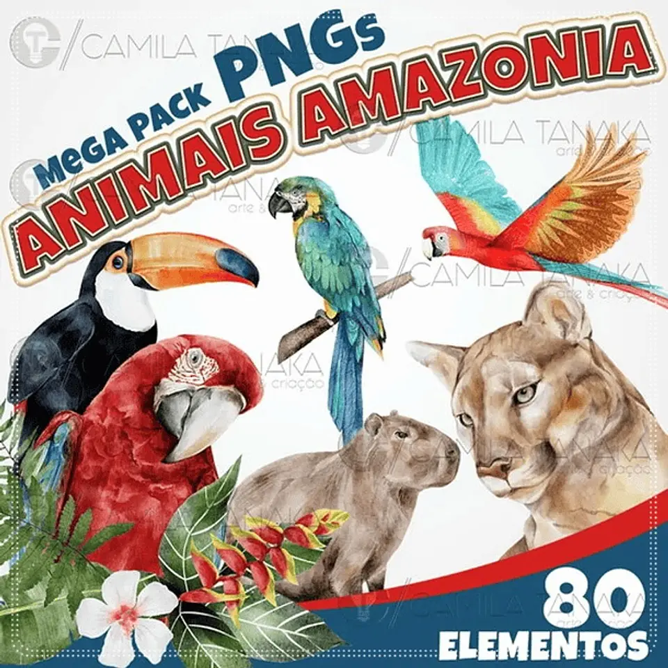 Kit Digital 122 Animais Amazonia 3 1