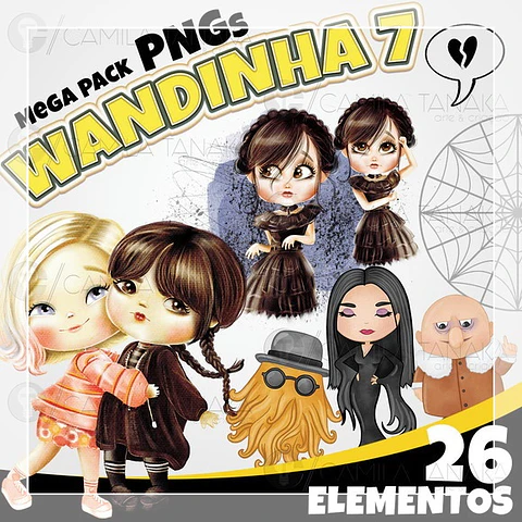 Kit Digital Wandinha Wednesday Cute 65