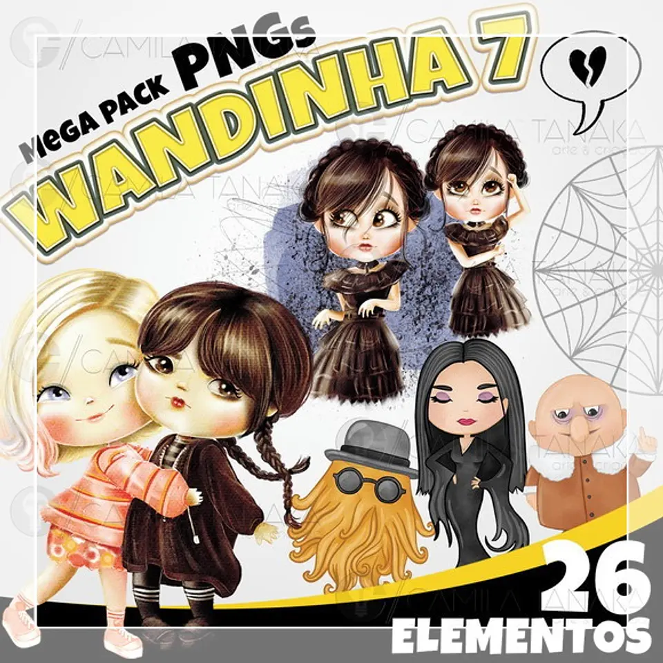 Kit Digital Wandinha Wednesday Cute 65 1
