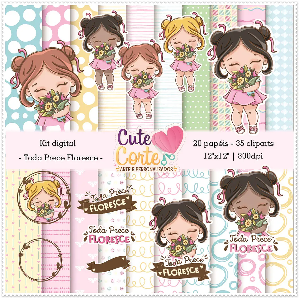 Kit Digital Toda Prece Floresce 14 1