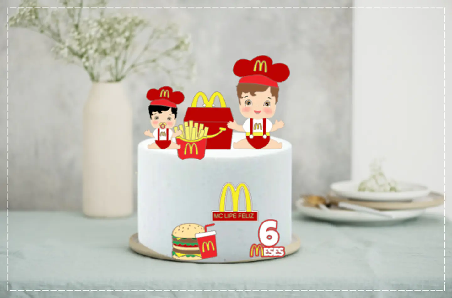 Arquivo de Corte Topo de Bolo Fast Food 7 1
