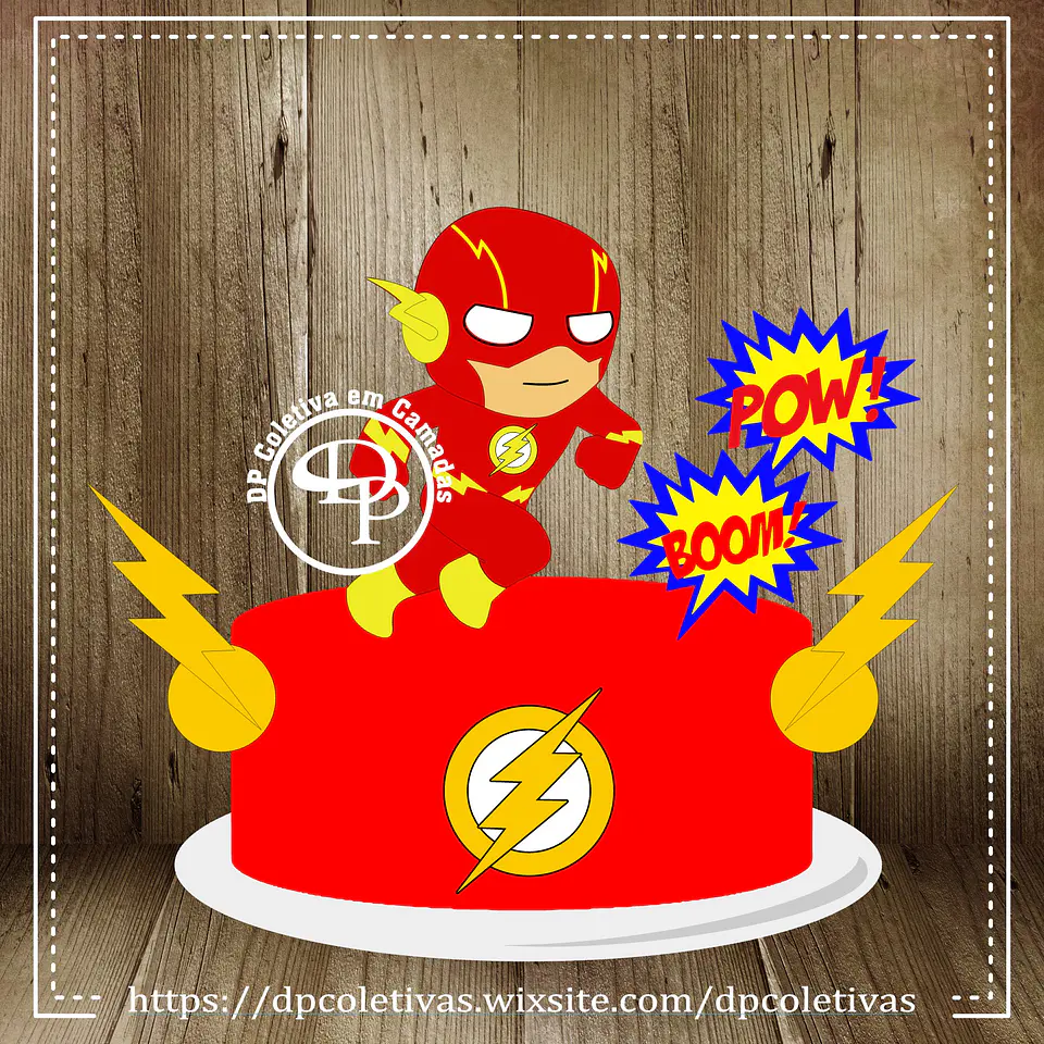 Arquivo de Corte Topo de Bolo Flash 4 1