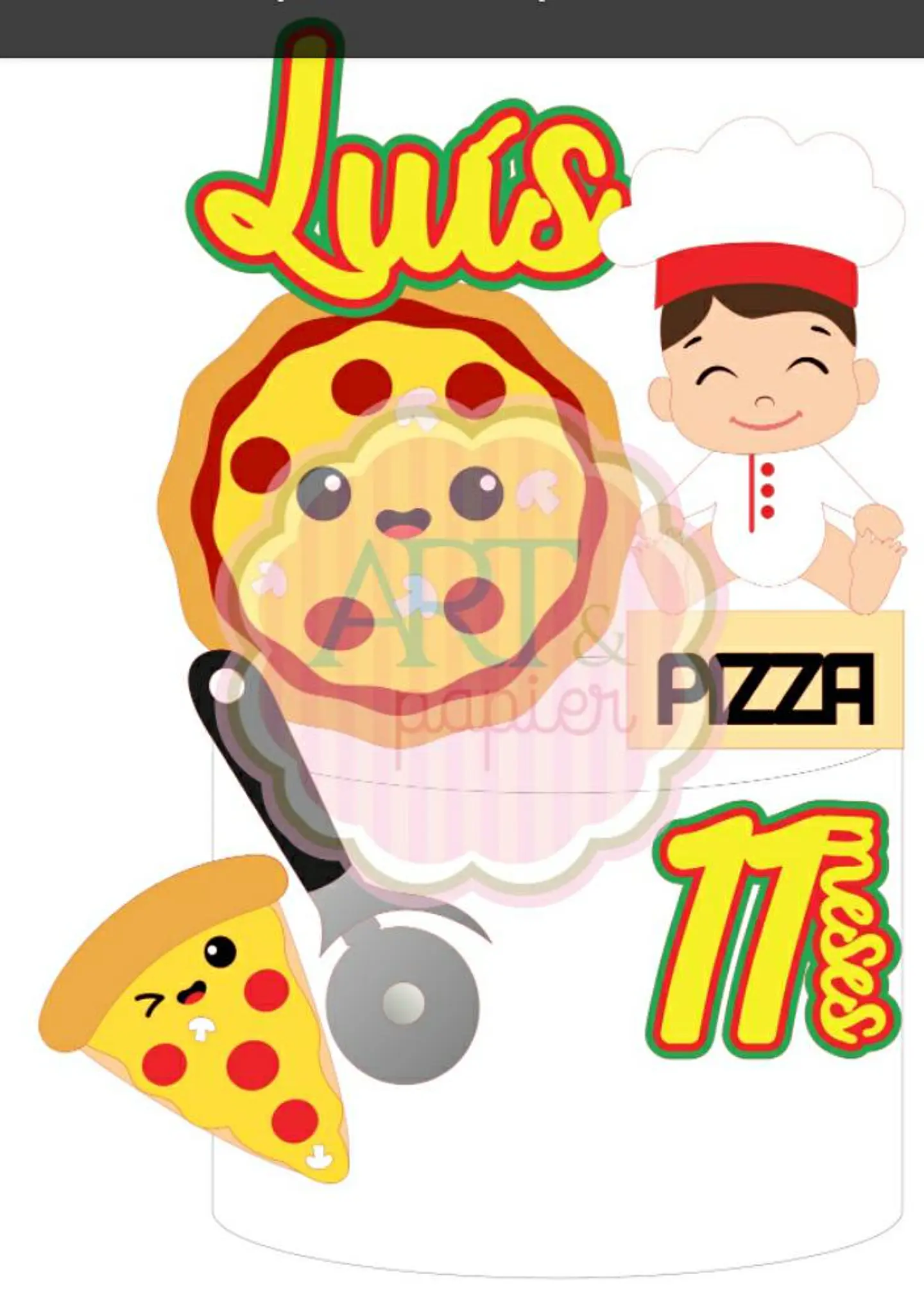 Arquivo de Corte Topo de Bolo Fast Food 4 1