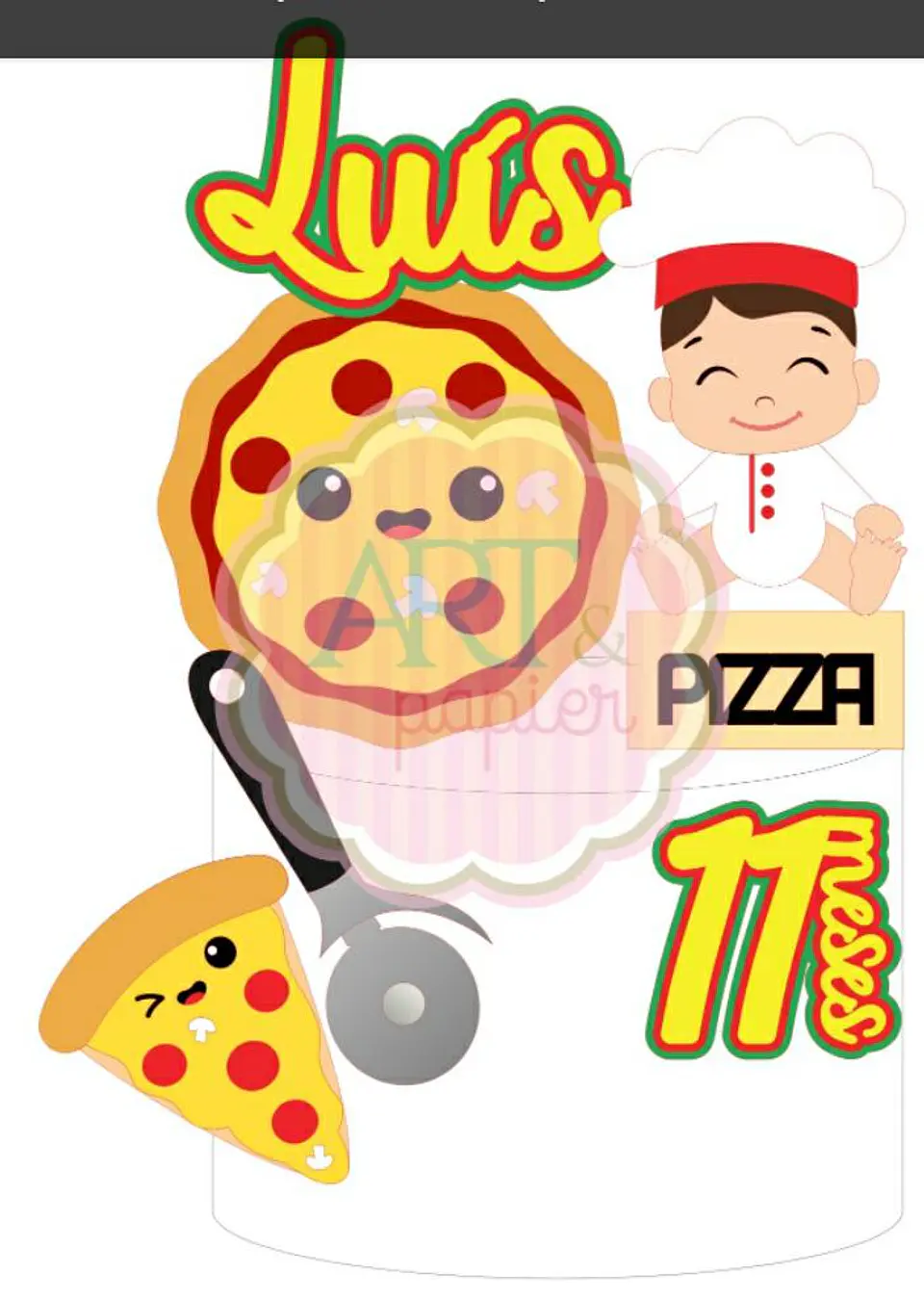 Arquivo de Corte Topo de Bolo Fast Food 4 1