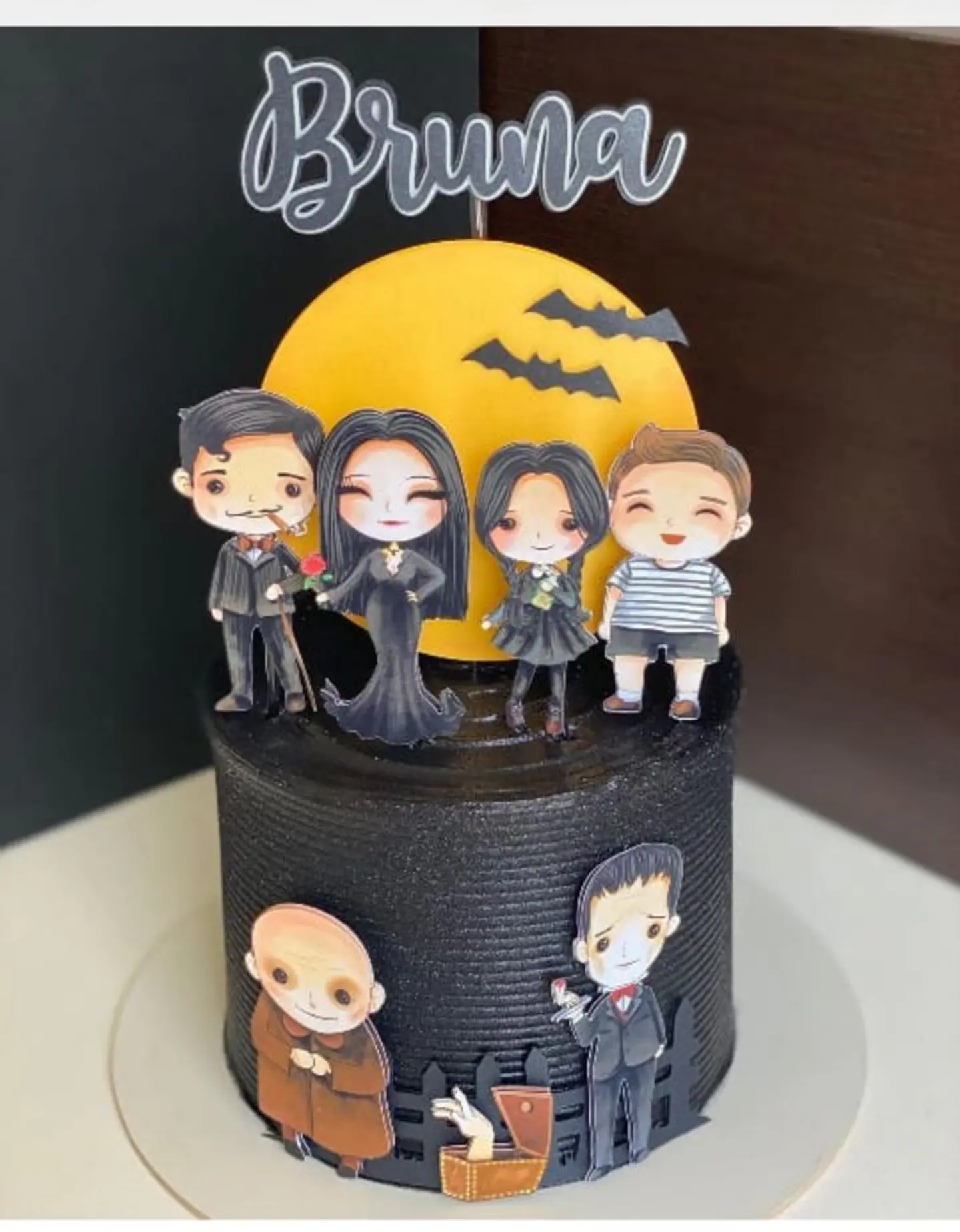 Arquivo de Corte Topo de Bolo Família Addams 8 1