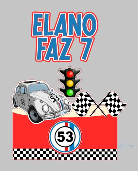 Arquivo de Corte Topo de Bolo Fusca 5