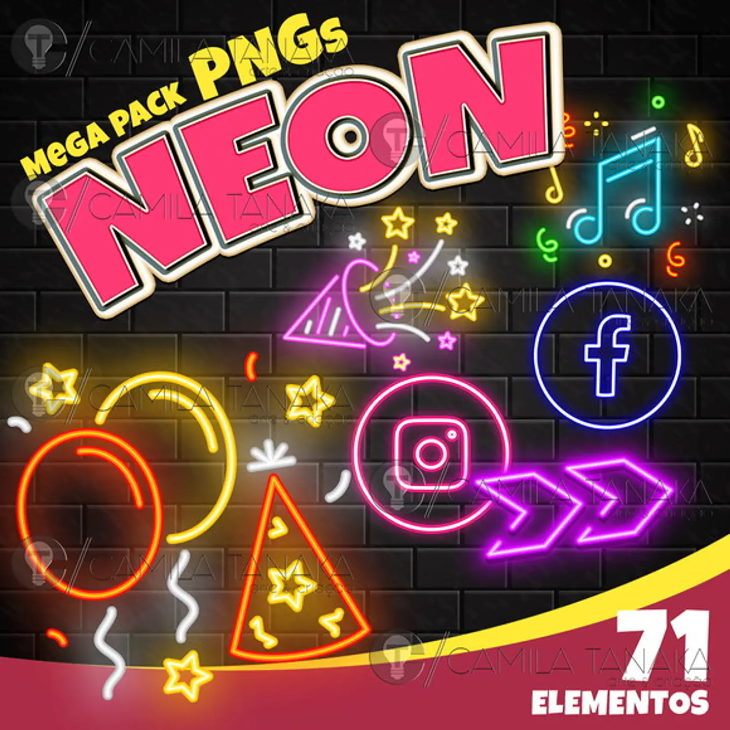 Kit Digital Neon Party 104 1