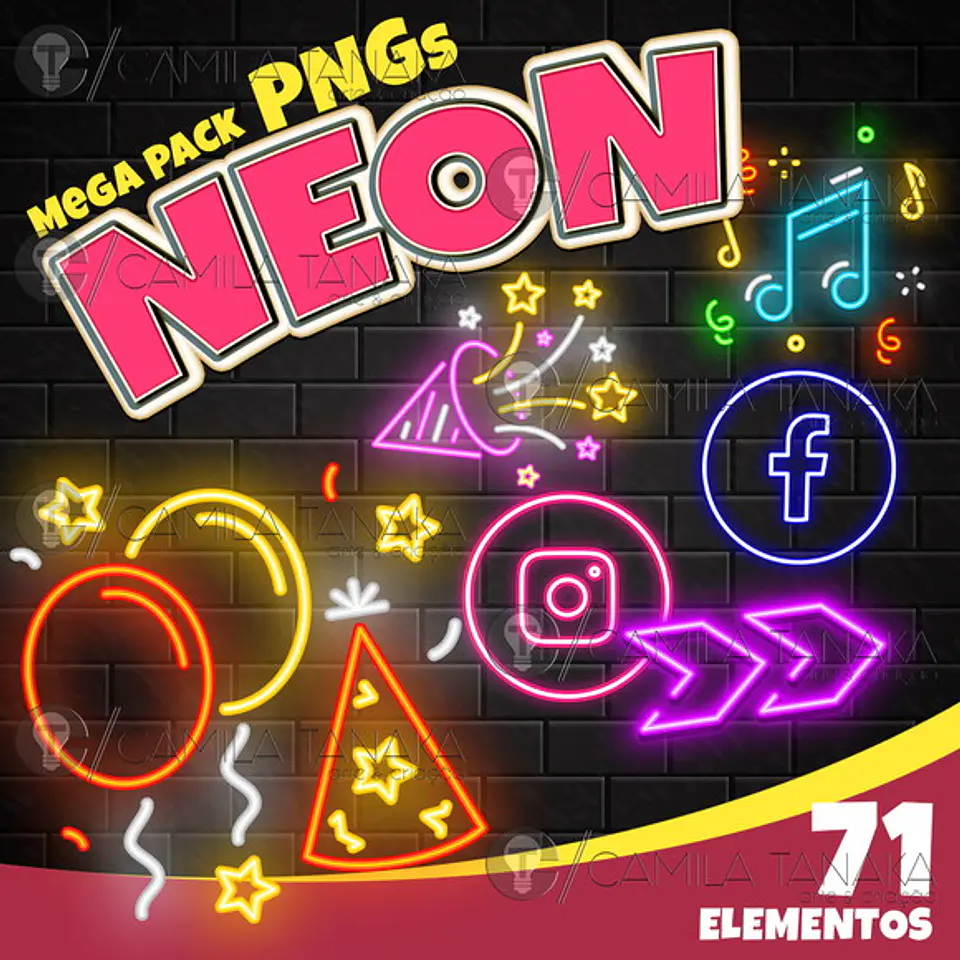 Kit Digital Neon Party 104 1