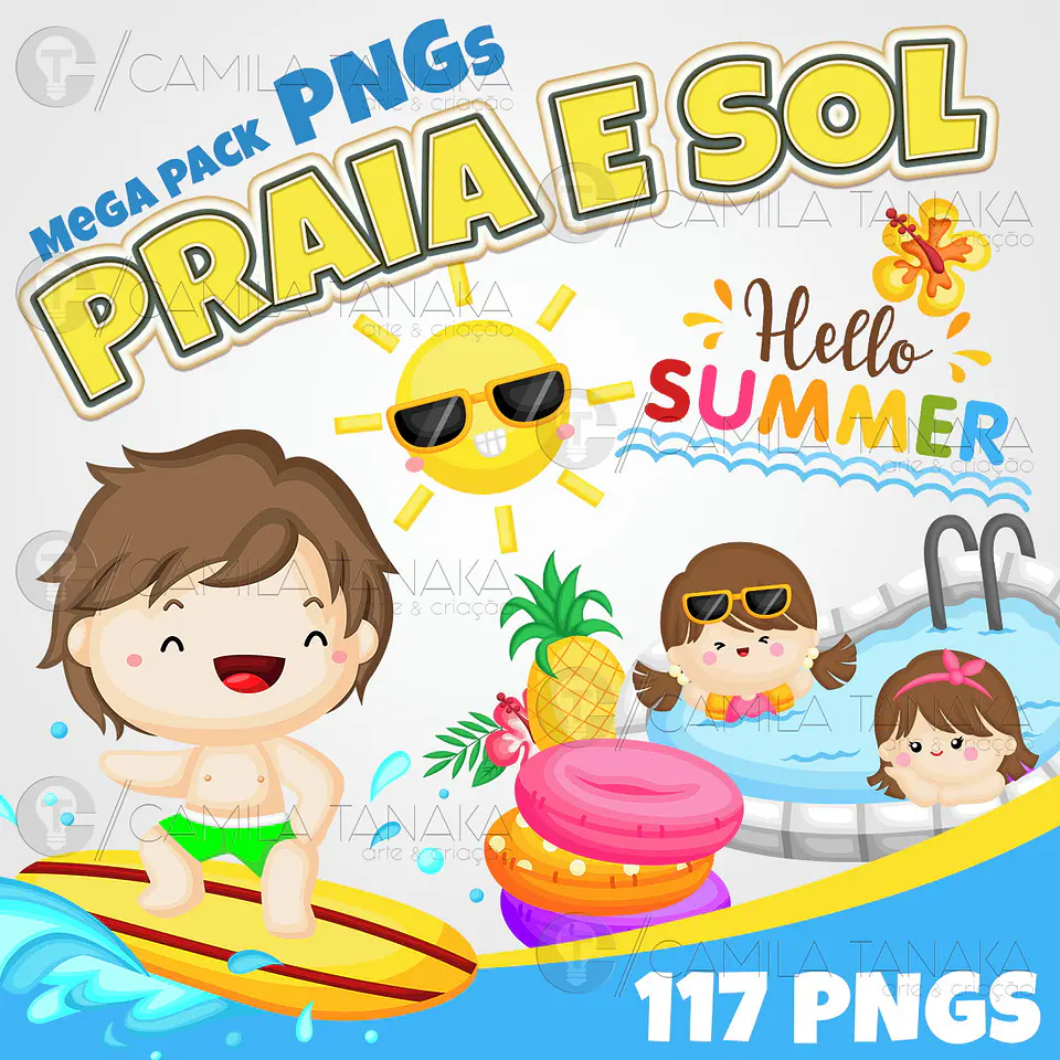 Kit Digital Praia e Sol 109 1