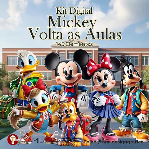 Kit Digital Mickey Volta as Aulas 1