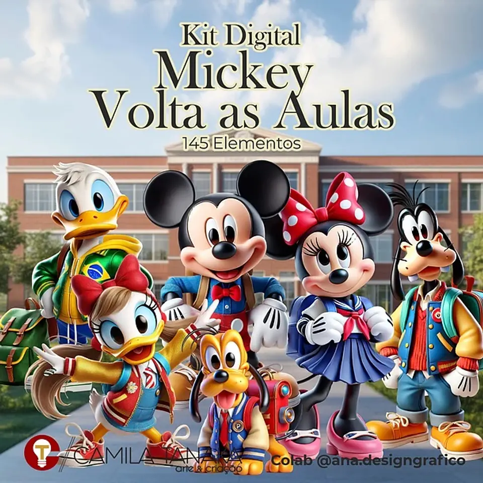 Kit Digital Mickey Volta as Aulas 1 1