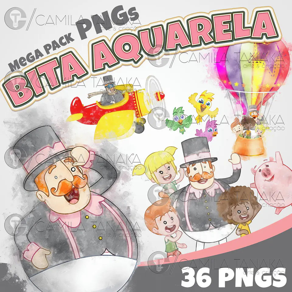 Kit Digital Mundo Bita Aquarela 95 1
