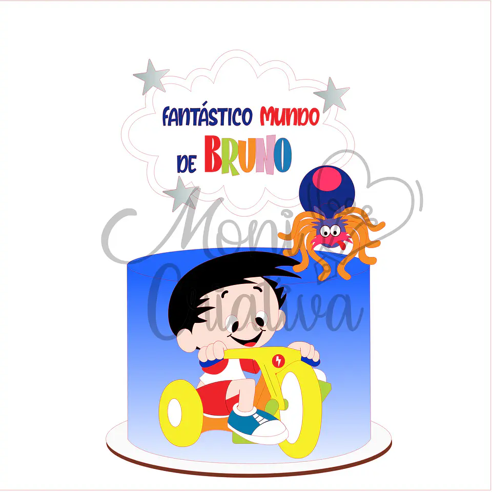 Arquivo de Corte Topo de Bolo Fantástico Mundo de Bobby 1 1