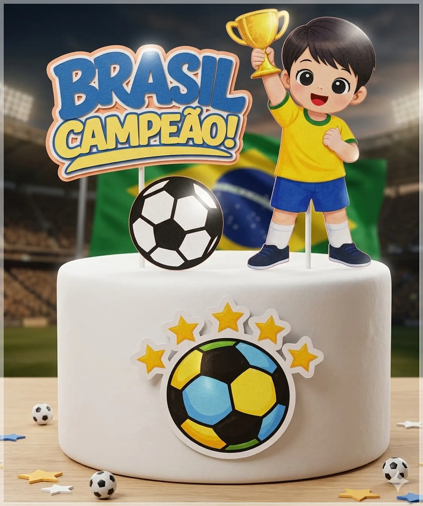 Arquivo de Corte Topo de Bolo Futebol Copa 131 1