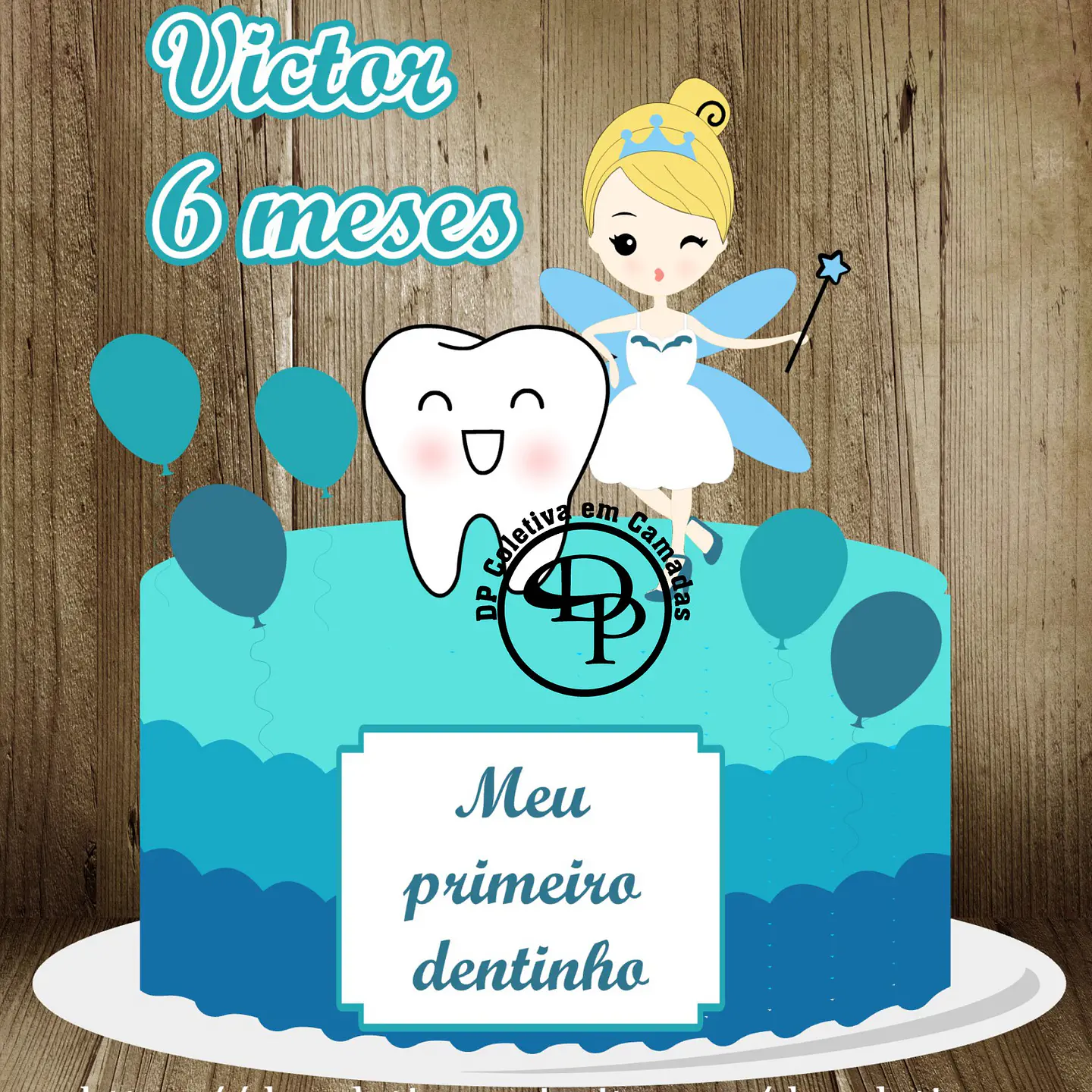 Arquivo de Corte Topo de Bolo Fada do Dente 3 1