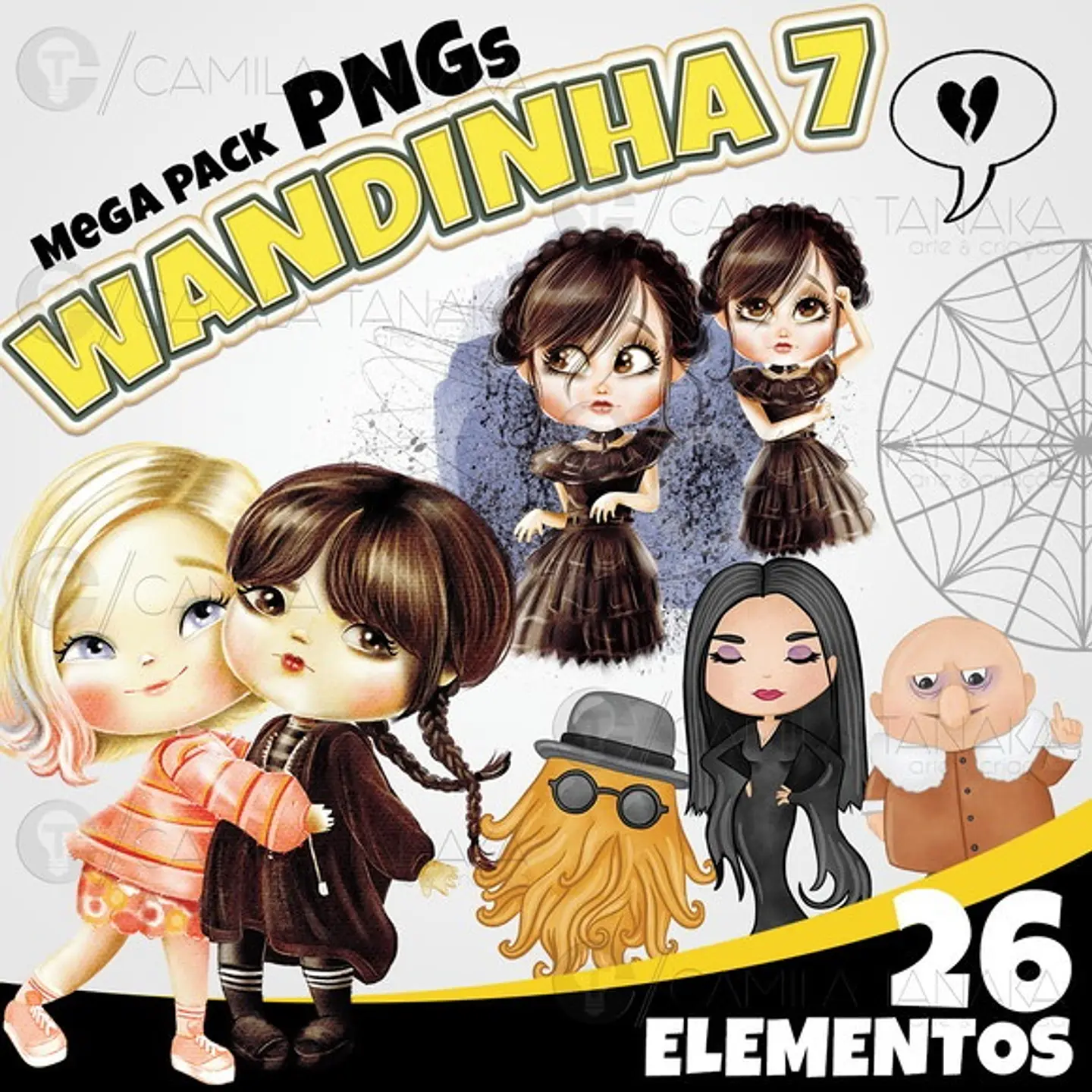 Kit Digital Wandinha 7 54 1