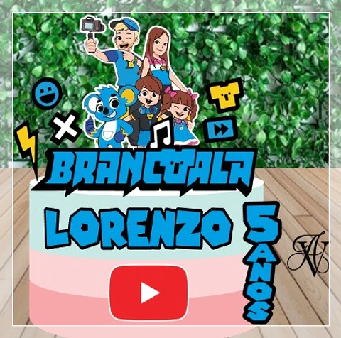Arquivo de Corte Topo de Bolo Família Brancoala 1