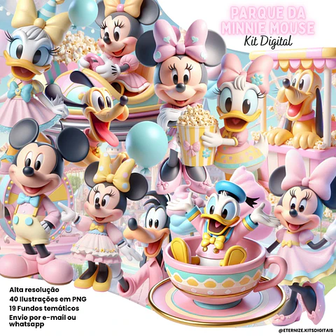 Kit Digital Parque de Diversões da Minnie 82