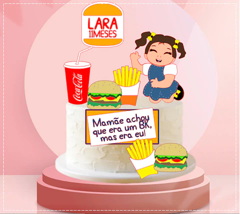 Arquivo de Corte Topo de Bolo Fast Food 9
