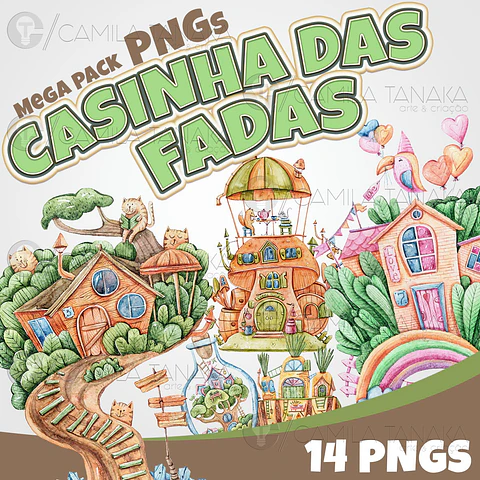 Kit Digital Casinha das Fadas 30