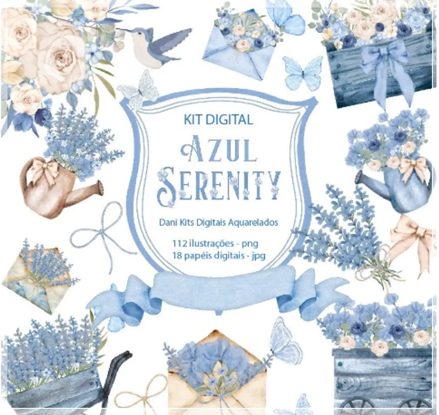 Kit Digital Azul Serenity 2 1