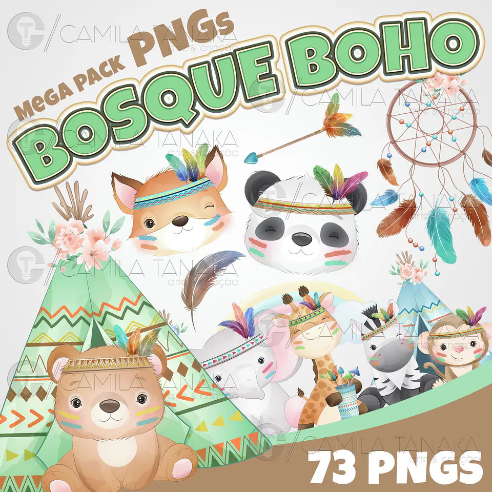 Kit Digital Bosque Boho 17 1