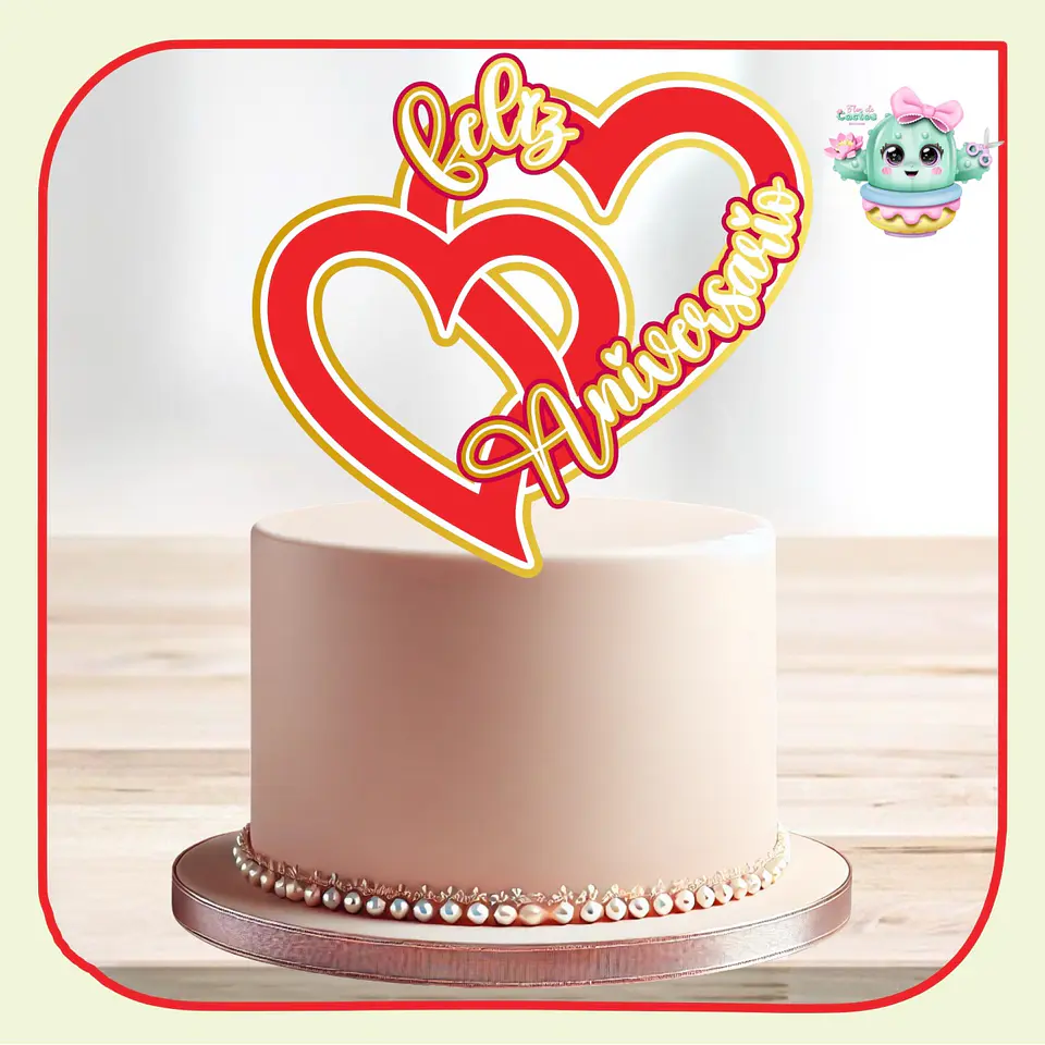 Arquivo de Corte Topo de Bolo Feliz Aniversário 61 1