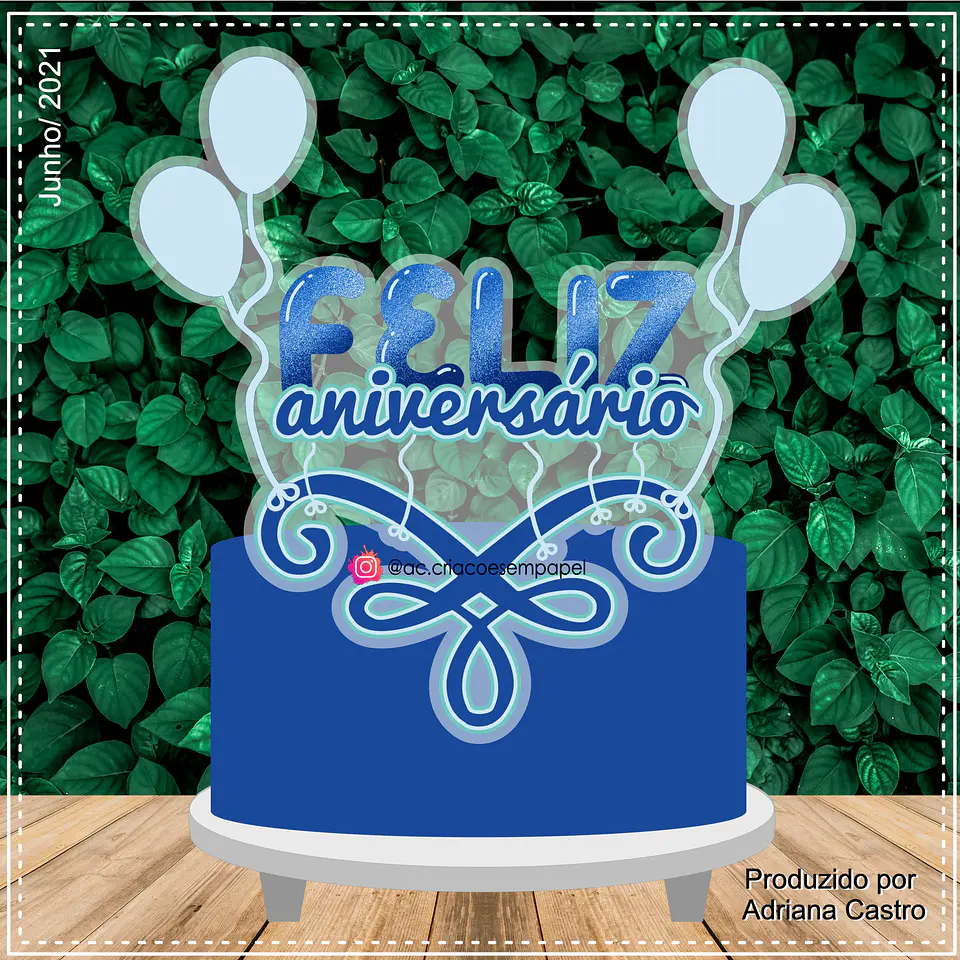 Arquivo de Corte Topo de Bolo Feliz Aniversário 25 1