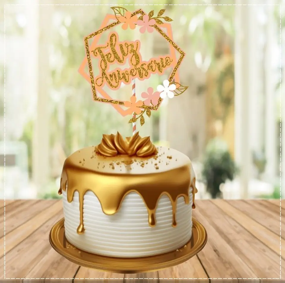 Arquivo de Corte Topo de Bolo Feliz Aniversário 49 1
