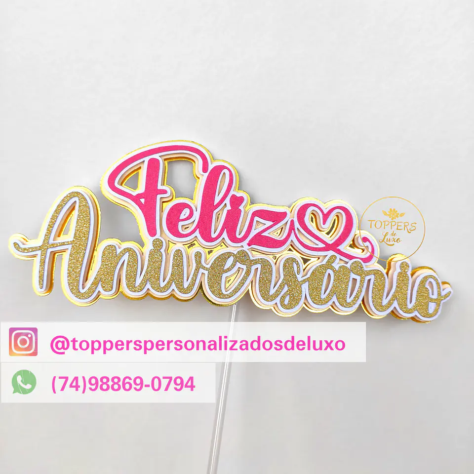 Arquivo de Corte Topo de Bolo Feliz Aniversário 6 1