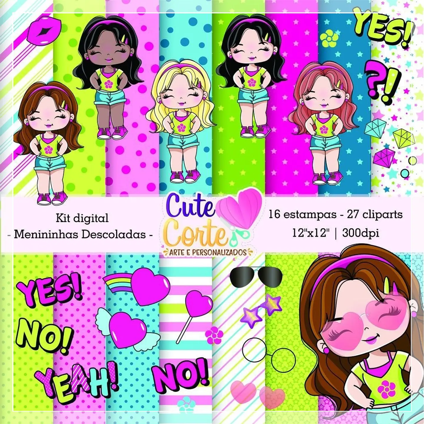 Kit Digital Bonequinhas Mascote Descoladas 4 1