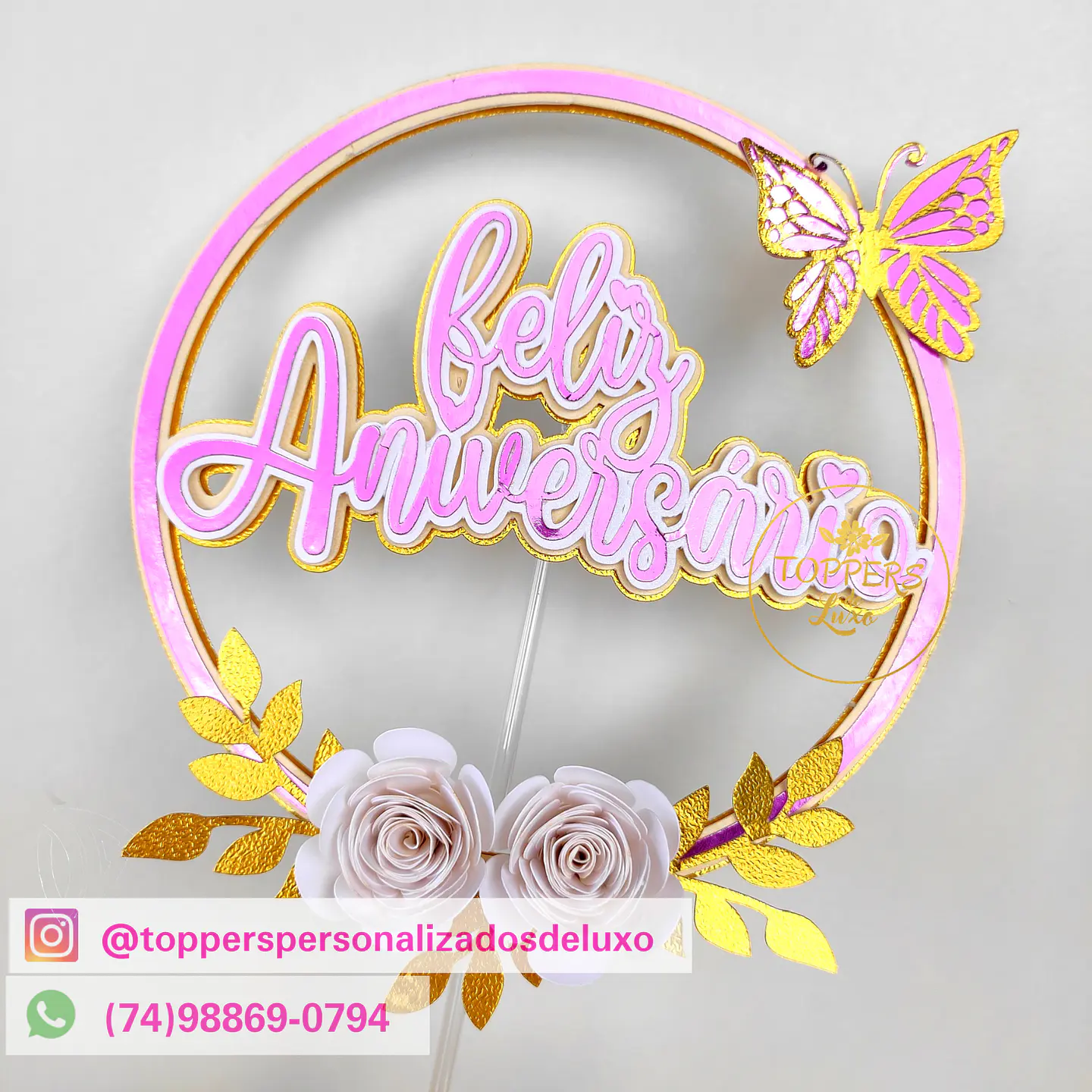 Arquivo de Corte Topo de Bolo Feliz Aniversário 9 1