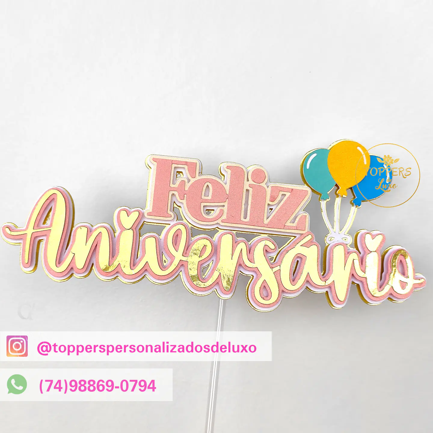 Arquivo de Corte Topo de Bolo Feliz Aniversário 8 1