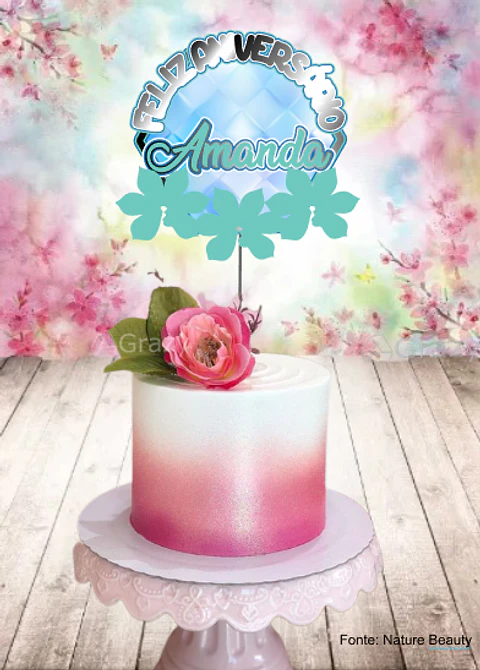 Arquivo de Corte Topo de Bolo Feliz Aniversário 4