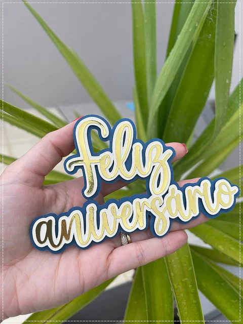 Arquivo de Corte Topo de Bolo Feliz Aniversário 1