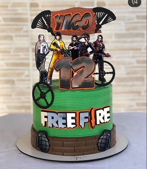 Arquivo de Corte Topo de Bolo Free Fire 16