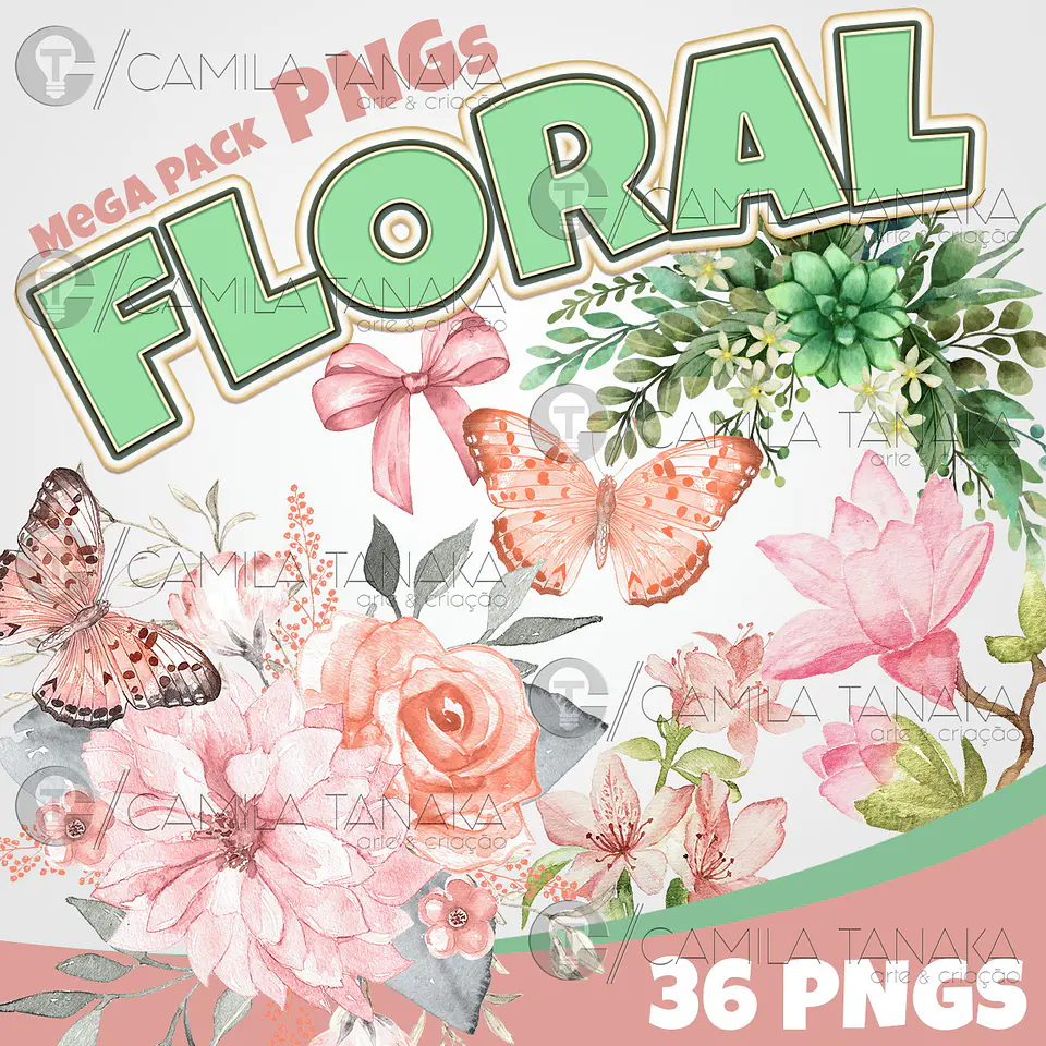 Kit Digital Floral Aquarela 74 1